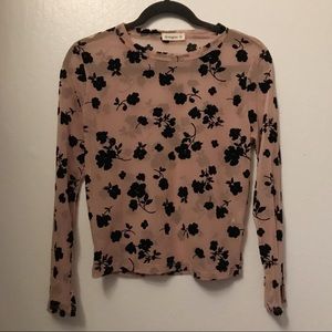 Floral Mesh Long Sleeve Top